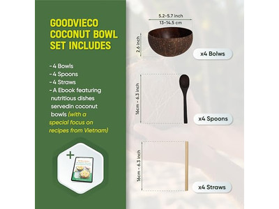 バンブーボウル 7 食品用アイスクリームボウル ココナッツ 32 4 大きなシェル オーガニック